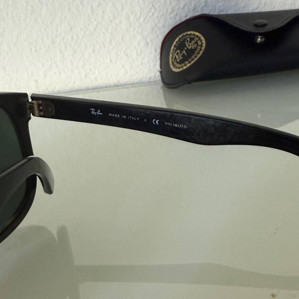 Ray-Ban Black and Green Polarized Sunglasses - Picture 3 of 6